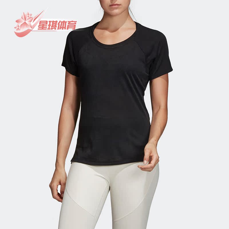 阿迪达斯女子透气健身运动T恤