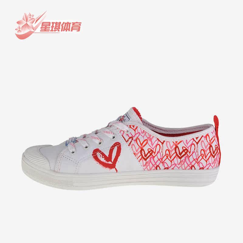 Skechers/斯凯奇正品新款时尚活力爱心女子低帮休闲鞋板鞋 113952