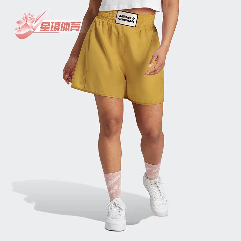 女运动休闲五分短裤阿迪达斯正品