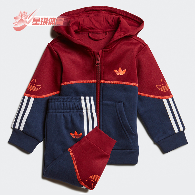 阿迪达斯三叶草运动套装婴童装