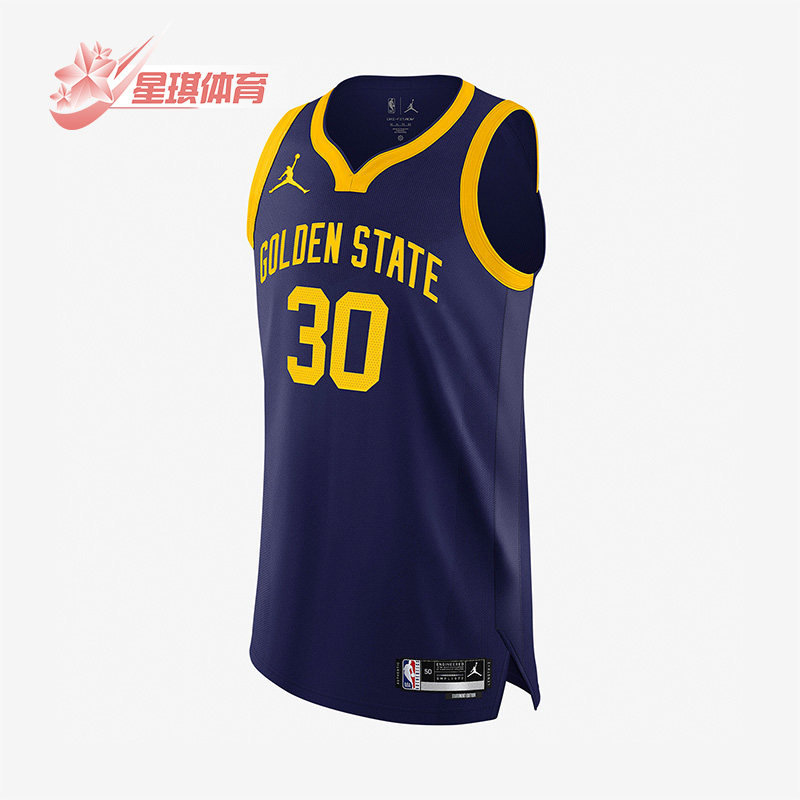 Nike/耐克正品JORDAN库里勇士队男子运动篮球球衣DQ0147-421