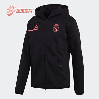 Adidas/阿迪达斯正品 REAL ZNE 男子皇马足球运动连帽夹克 GN4983