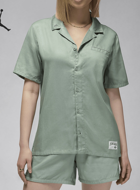 Nike/耐克正品Jordan夏季新款女士梭织衬衫短袖FN5764-304