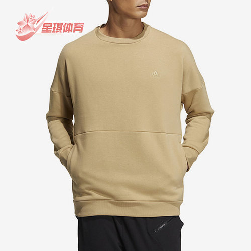 阿迪达斯男女运动加绒圆领卫衣