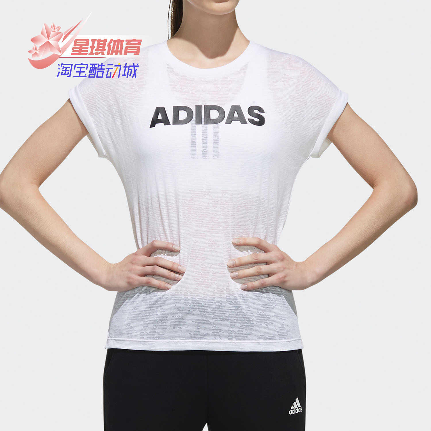 阿迪达斯女士运动休闲T恤