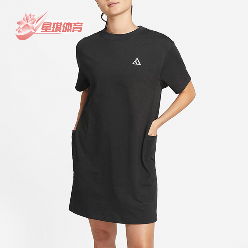 Nike/耐克正品夏季新款女子运动休闲短袖透气连衣裙 DB3603-045