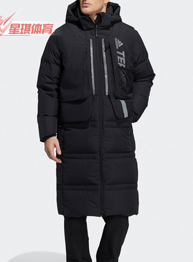 Adidas/阿迪达斯正品户外休闲男女时尚运动抗风保暖羽绒服 H13853