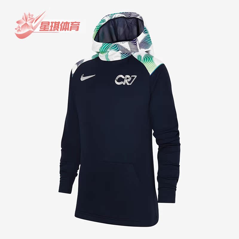 耐克大童男女套头足球连帽卫衣