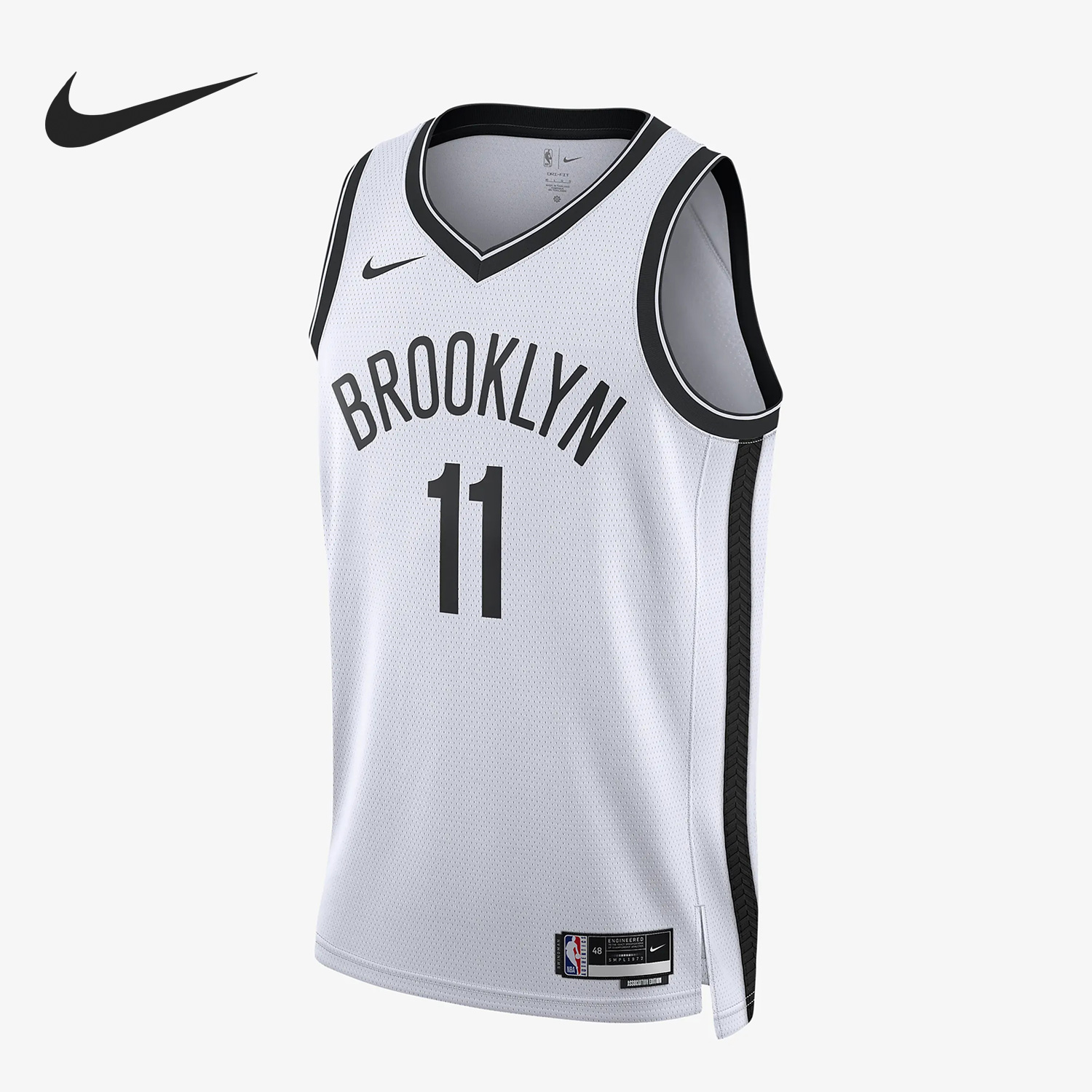 Nike/耐克正品布鲁克林篮网队DRI-FIT 男子球衣DN2069-100