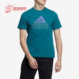 男子运动圆领透气短袖 Adidas 新款 夏季 T恤HE9920 阿迪达斯正品