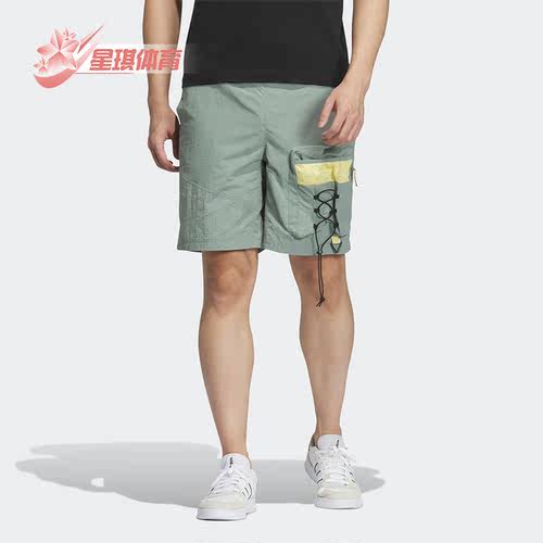 工装男运动五分短裤阿迪达斯正品