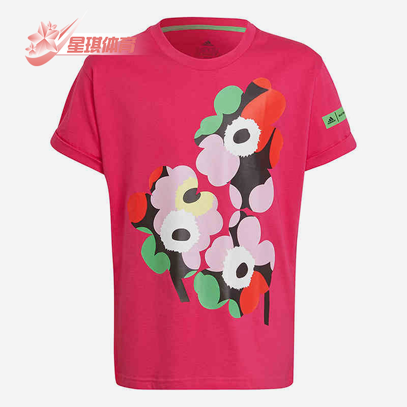 阿迪达斯正品大童运动短袖