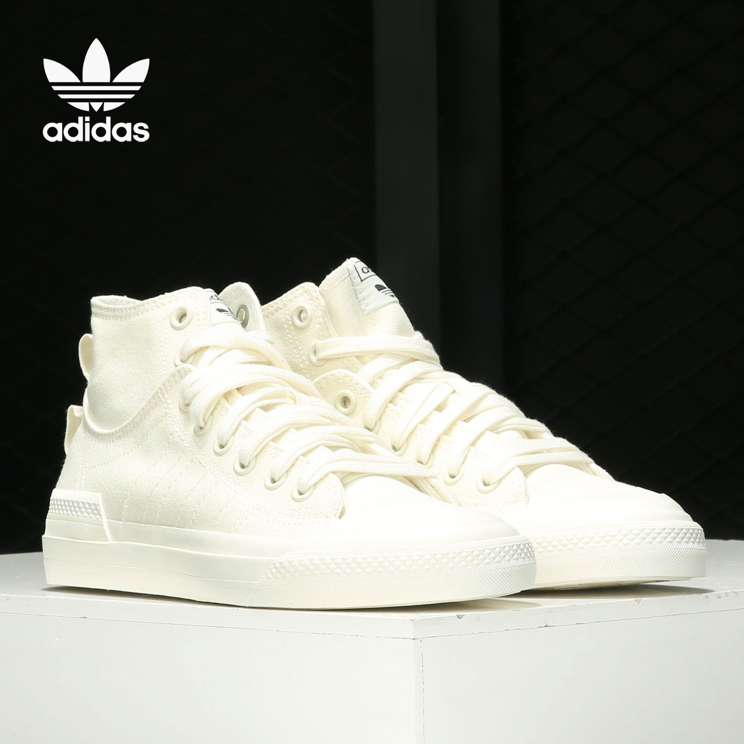 Adidas/阿迪达斯正品三叶草 NIZZA 男女经典帆布休闲板鞋G58620,运动鞋new,板鞋,淘宝优惠券,粉丝福利购,淘宝优惠卷