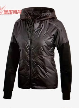 Adidas/阿迪达斯正品休闲女子时尚运动拼接保暖棉衣 CY8628