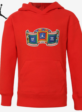 Nike/耐克正品 JORDAN 2021春款小童休闲套头连帽卫衣JD2112021PS