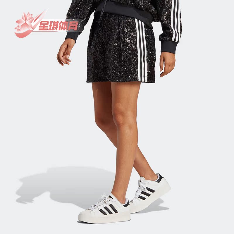 女子运动短裤阿迪达斯正品