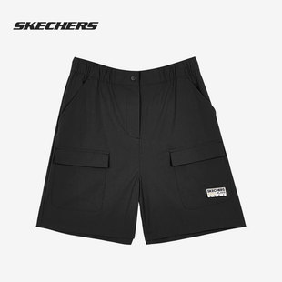 女子运动休闲透气短裤 Skechers 新款 夏季 L321W059 斯凯奇正品