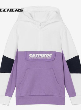 Skechers/斯凯奇正品春季新款儿童运动连帽套头卫衣L121G042