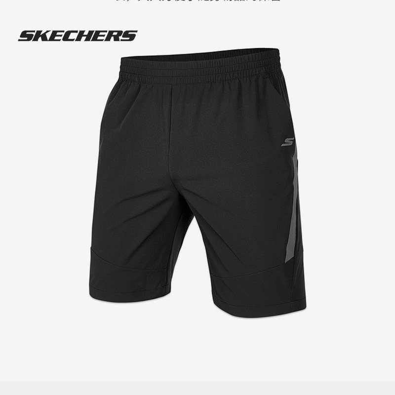 斯凯奇男子梭织运动短裤正品