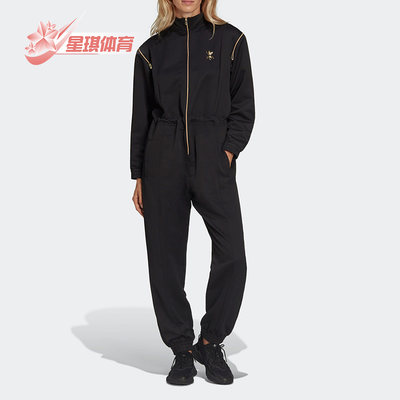 女子立领连体衣阿迪达斯正品