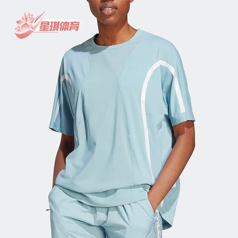 阿迪达斯女排汗吸湿圆领短袖T恤