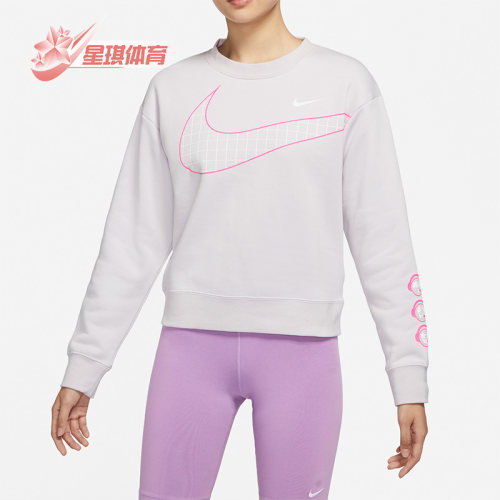 耐克女休闲针织套头圆领长袖卫衣