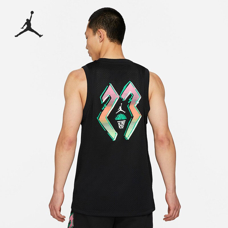 Nike/耐克正品夏季男子AIR JORDAN篮球运动背心T恤CZ4860-010