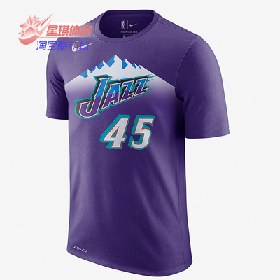 耐克爵士队男子短袖t恤
