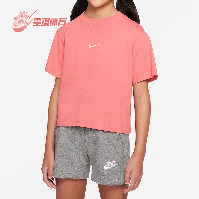 耐克大童宽松休闲风短袖t恤