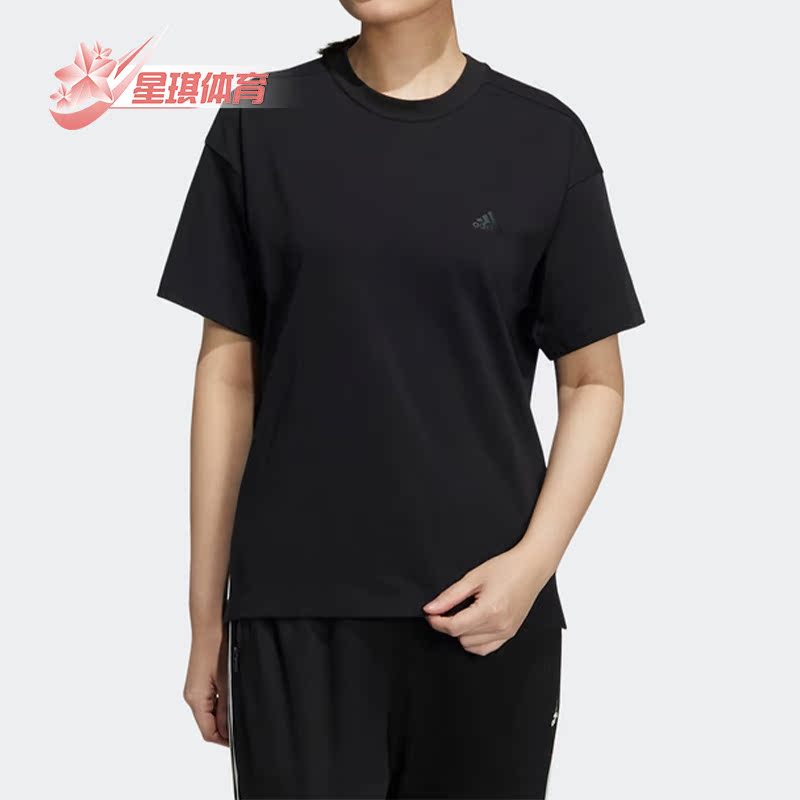 阿迪达斯夏女透气运动短袖T恤