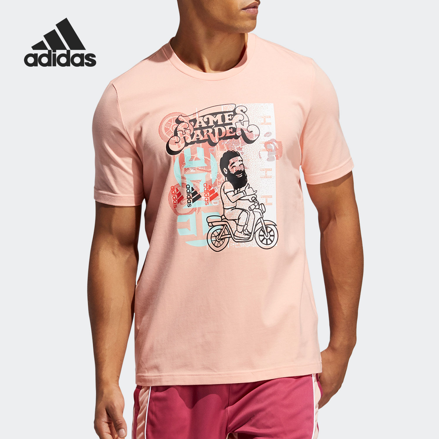阿迪达斯男子舒适运动短袖T恤