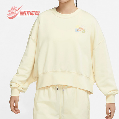 耐克春季女子圆领套头休闲卫衣