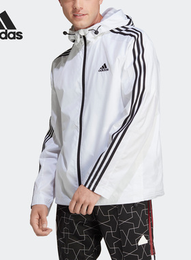 Adidas/阿迪达斯正品M 3S WB 运动连帽男子夹克外套IB0382