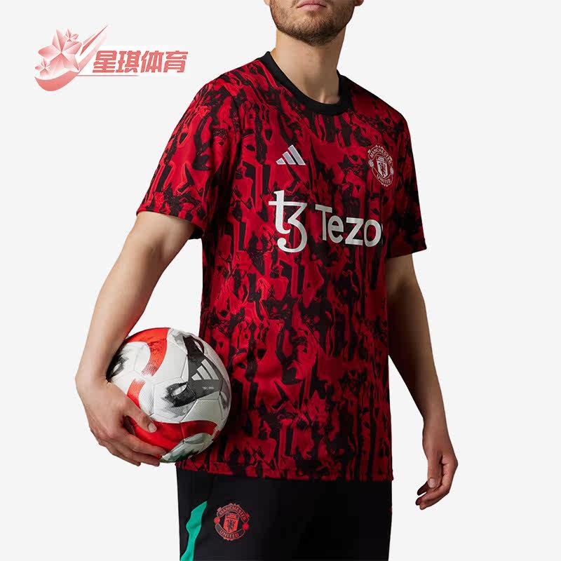 Adidas/阿迪达斯正品新款男子赛前热身训练运动足球服IA7242