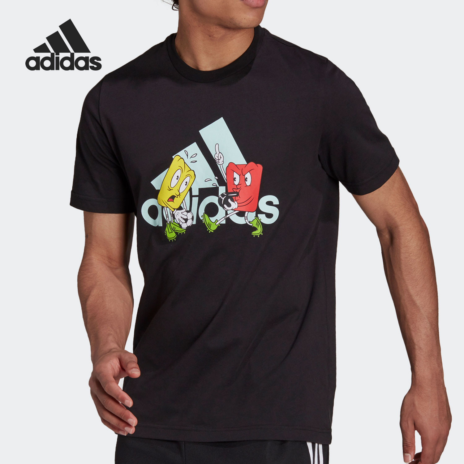 Adidas/阿迪达斯正品夏季新款男子休闲运动短袖T恤 GU3710