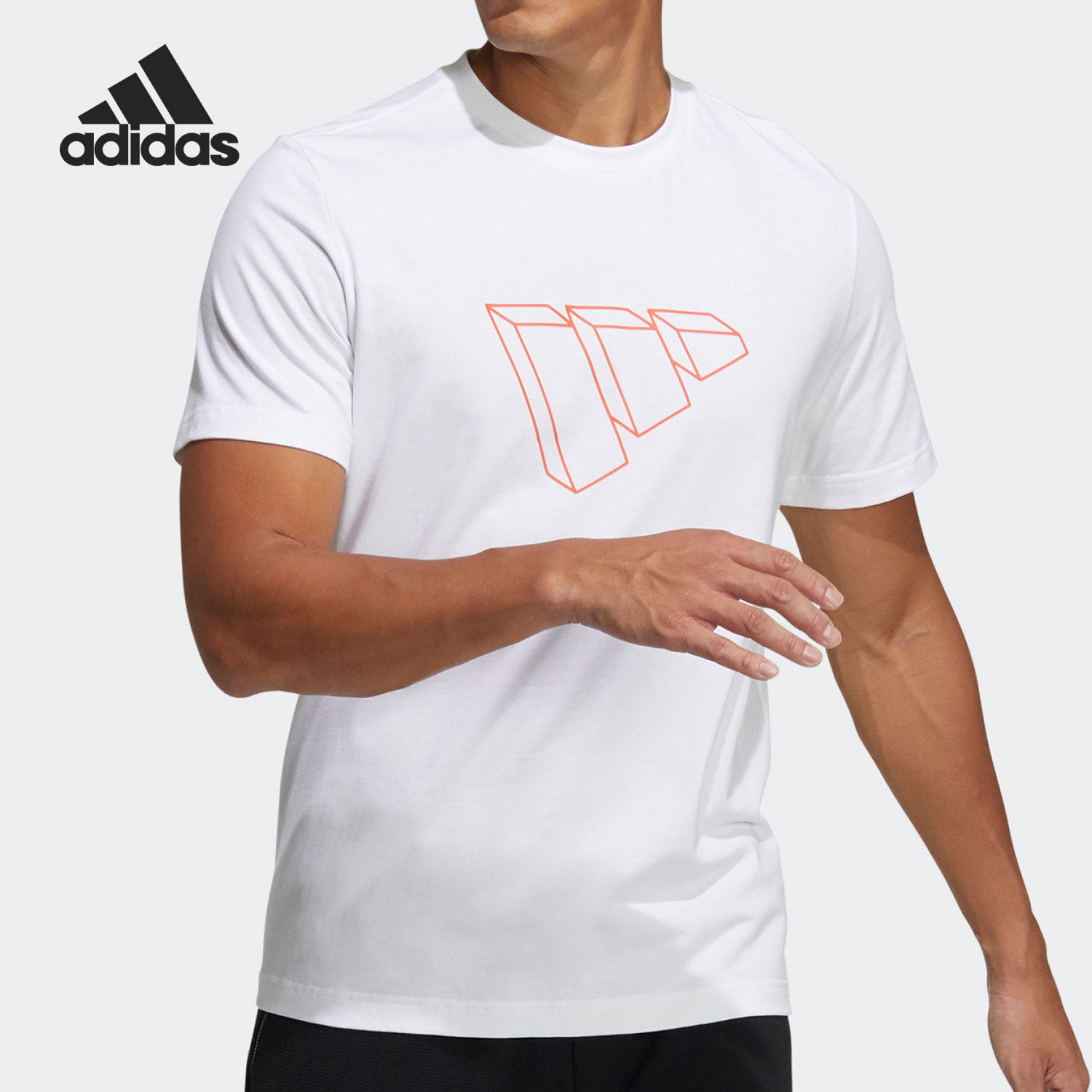 阿迪达斯运动男子短袖T恤正品