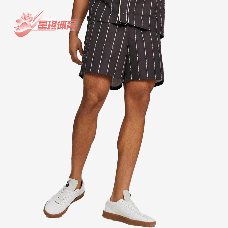 串标抽绳运动男休闲短裤彪马正品