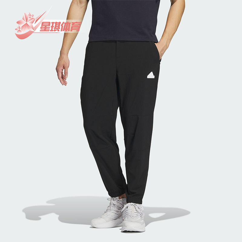 阿迪达斯男士运动梭织九分裤