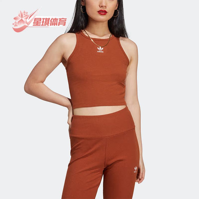 阿迪达斯正品女子无袖圆领背心