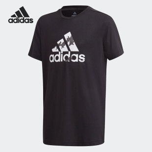 新款 Adidas 夏季 大童男女运动休闲短袖 阿迪达斯正品 T恤GE0534