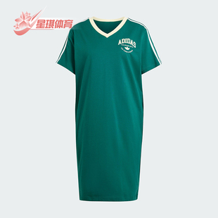 DRESS女士运动短袖 VRCT V领连衣裙IR6042 阿迪达斯正品 Adidas