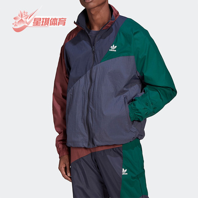 阿迪达斯运动男拼接夹克外套