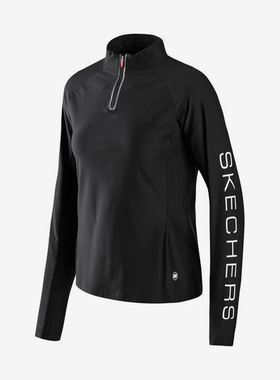 Skechers/斯凯奇正品秋冬新款女子运动休闲半拉链长袖T恤P422W009