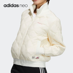 Adidas 女子立领运动保暖棉服H18640 Neo 阿迪达斯正品