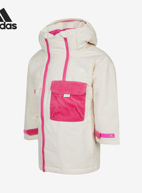 Adidas/阿迪达斯正品冬新款小童鸭绒保暖连帽羽绒服 H40337