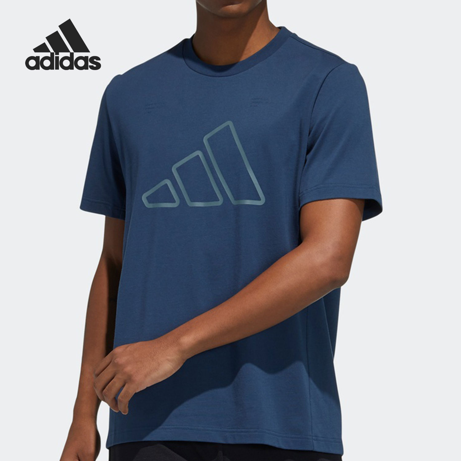 阿迪达斯夏季男子休闲短袖T恤