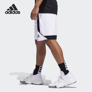 透气篮球运动短裤 Adidas 男子夏季 新款 DX6380 阿迪达斯正品