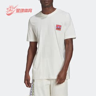 Summer Adidas 阿迪达斯正品 三叶草NEW T恤HC7160 Tee男子圆领短袖