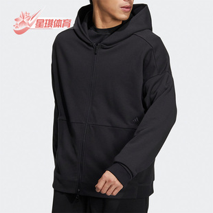 男子针织运动连帽夹克外套HD0079 新款 Adidas阿迪达斯正品 春季