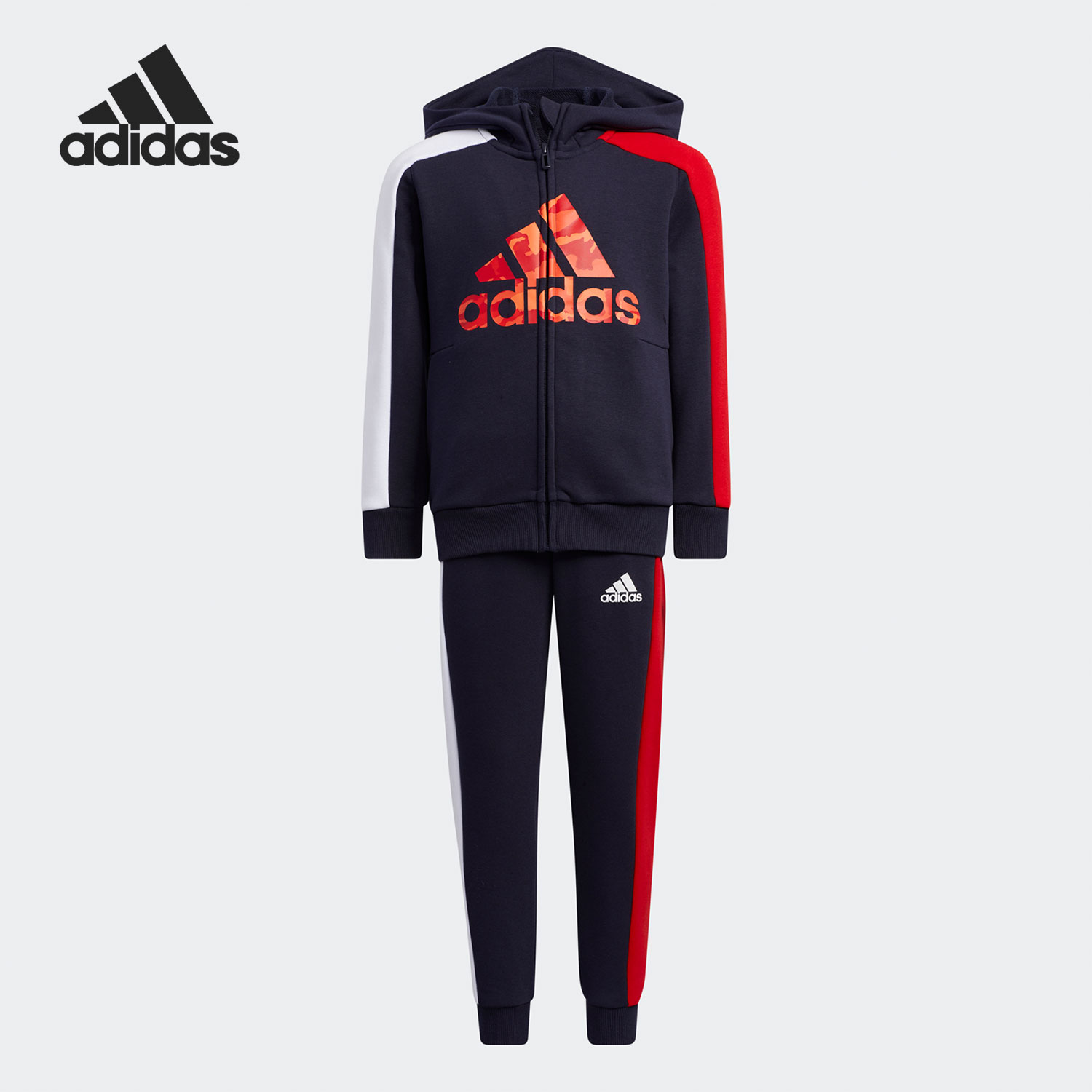 Adidas/阿迪达斯正品新款小童男女同款运动休闲套装HD0390